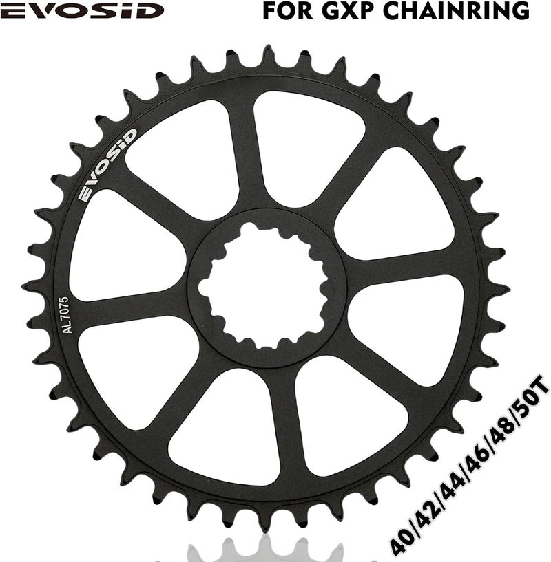 EVOSID Store Road Bike Chainring 40T 42T 44T 46T 48T 50T Chainwheel Direct Mount Offset 3mm Narrow Wide Chainring, Direct Mount Chainring 8-12 Speed for SRAM GXP Crankset - Image 2